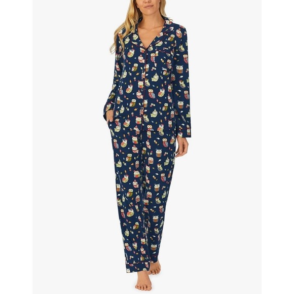 Bed head autumn owls long sleeve pajama set women's X-Large - Picture 2 of 11